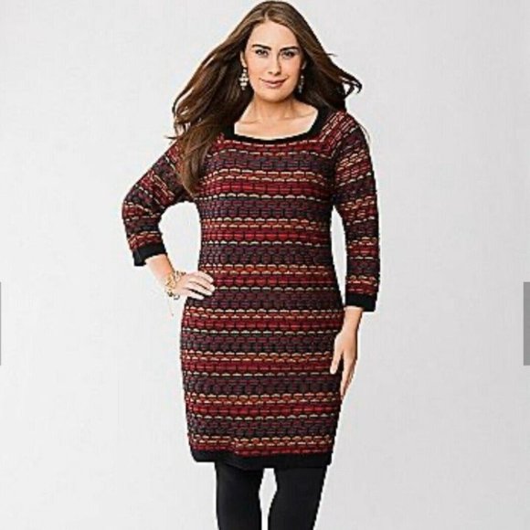 Lane Bryant Dresses & Skirts - Lane Bryant Geo Sparkling Sweater Dress